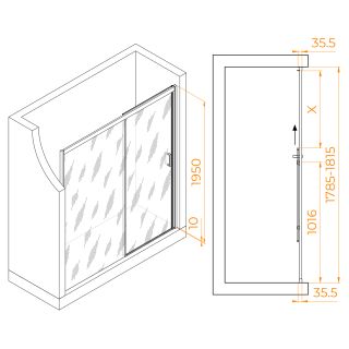 Душевая дверь RGW PA-017 350801718-11 180см хром